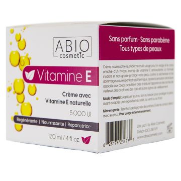 Crème avec vitamine E naturelle 5000 UI