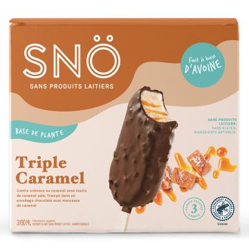 Dessert glacé sans produits laitiers  - Barres triple caramel