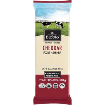 Cheddar fort biologique sans lactose 36% 