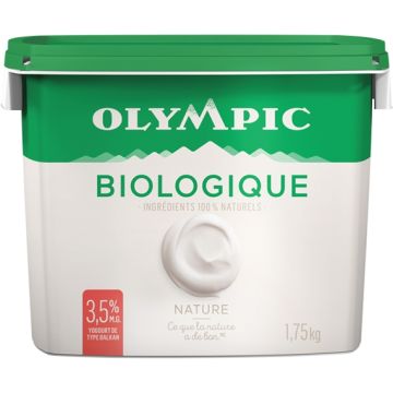 Yogourt type balkan biologique 3,5% Nature