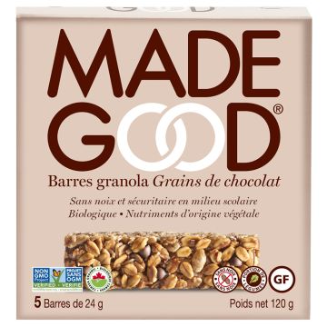 Barres granola biologiques - Grains de chocolat