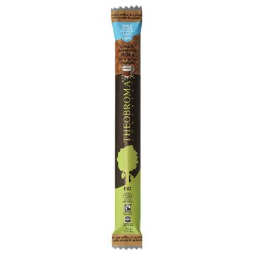 Fairtrade Organic 38% Milk Chocolate Baton Coffee Moka Quinoa Crisp