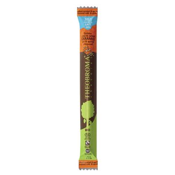 Fairtrade Organic 38% Milk Chocolate Baton Salted Caramel Quinoa Crisp