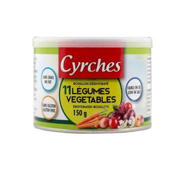 Bouillon déshydraté sans gluten - 11 Légumes