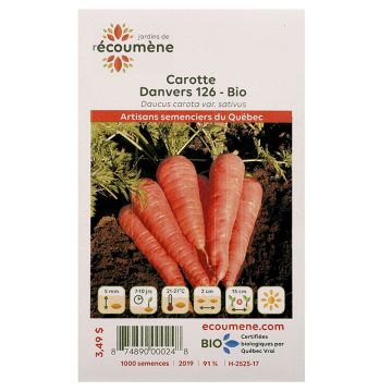 Légumes biologiques  – Carotte Danvers 126 