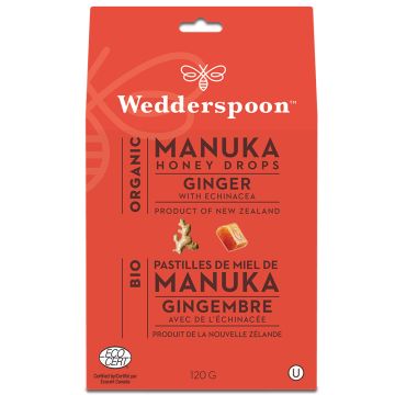 Organic Ginger and Echinacea Manuka Honey Drops