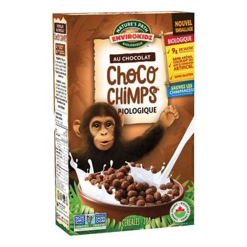 Organic cereals -  Envirokidz Choco Chimpsᴹᴰ  chocolate