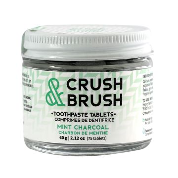 Crush & Brush Toothpaste tablets - Mint charcoal