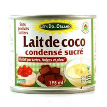 Condensé sucré de lait de noix de coco biologique