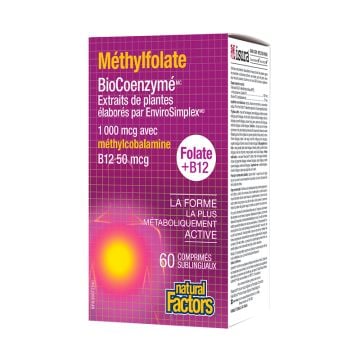 BioCoenzymated Methylfolate 1000mcg plus B12 500mcg