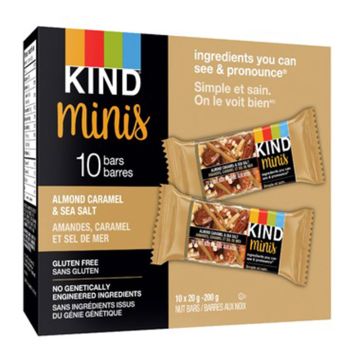 Barres Minis sans gluten - Amandes, caramel et sel de mer