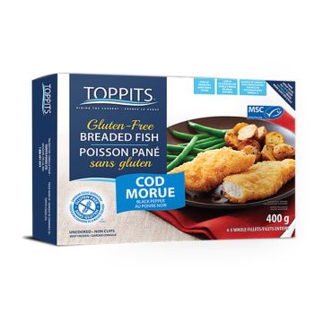 Morue panée sans gluten au poivre noir