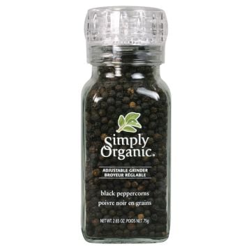 Organic Whole Black Pepper Mill