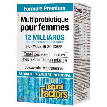 Probiotiques Multiprobiotique pour femmes - Santé des voies urinaires avec extrait de canneberge