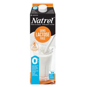 Lait 0% fine filtré sans lactose