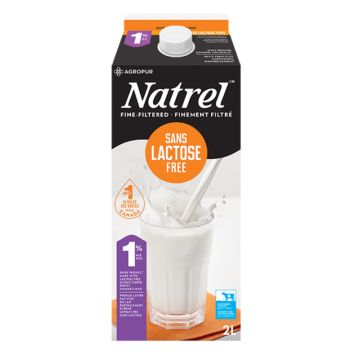 Lait 1% finement filtré sans lactose