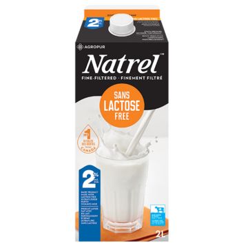 Lait 2% finement filtré sans lactose