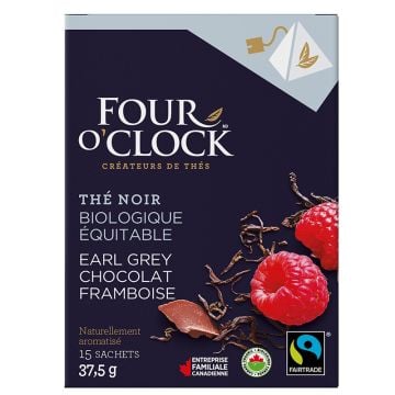 Thé noir Earl Grey chocolat framboise biologique équitable