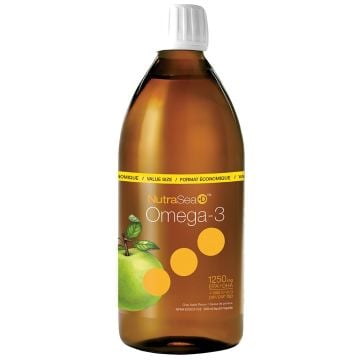 Oméga-3 + Vitamine D format liquide - Saveur de pomme