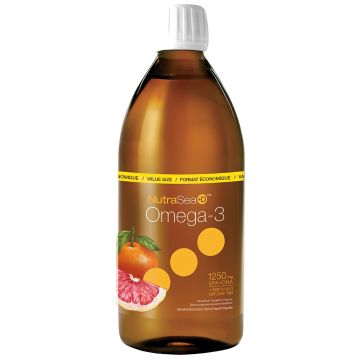 Oméga-3 + Vitamine D format liquide - Saveur Pamplemousse et tangerine