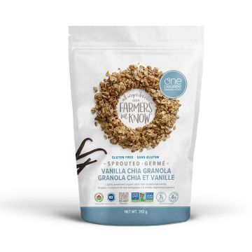 Granola d'avoine germée - Vanille & chia