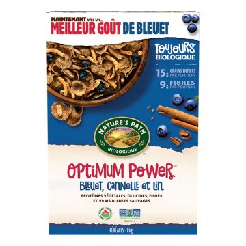 Optimum power Céréales bleuet cannelle et lin biologiques - Eco Pac