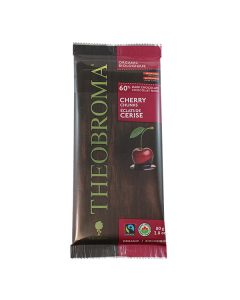 Barre chocolat noir 60% éclats cerise biologique équitable