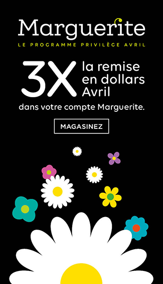 Tuile promo Marguerite 3X la remise