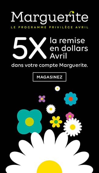 Tuile promo Marguerite 5X la remise