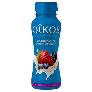 Yogourt grec à boire avoine et baies des champs, d’Oikos Yogourt grec à boire avoine et baies des champs, d’Oikos