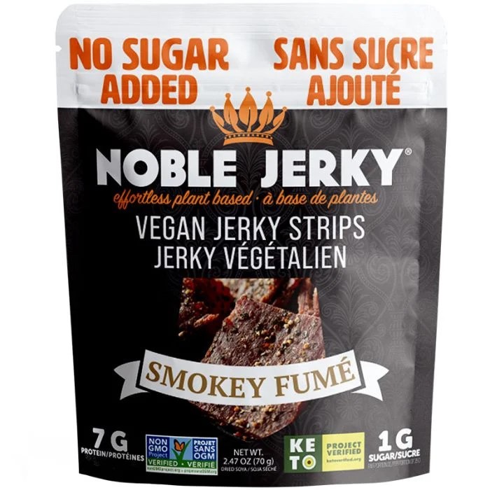 Jerky végétalien - Fumé sans sucre, Noble Jerky Jerky végétalien - Fumé sans sucre, Noble Jerky