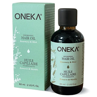 Nourishing rosemary and mint hair oil by Oneka