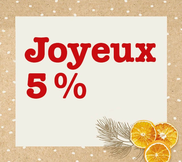 5% Off on all products up to December 31st 2024