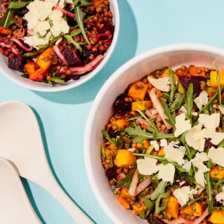 Salade tiède de lentilles